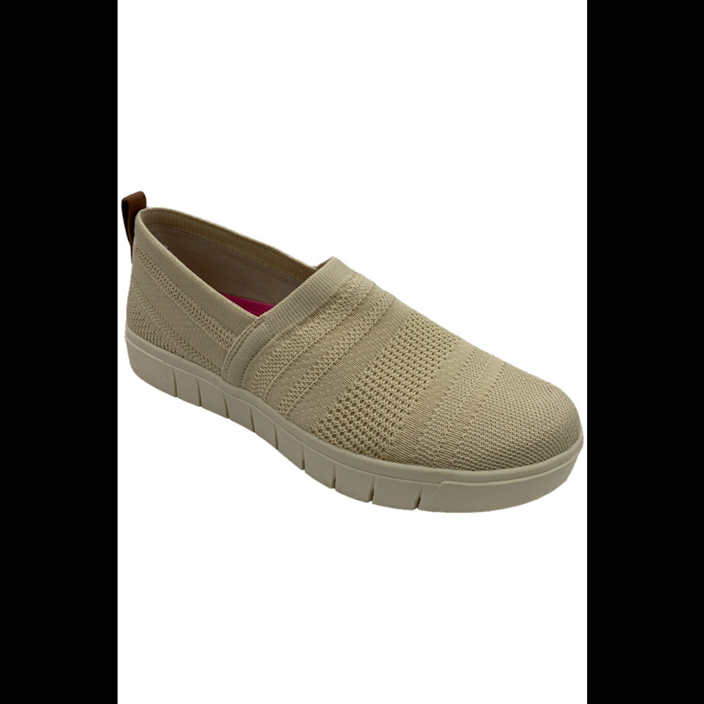 Ryka Stretch Knit Slip-Ons with Surround Fit Hera 3 Almond Beige - Medium